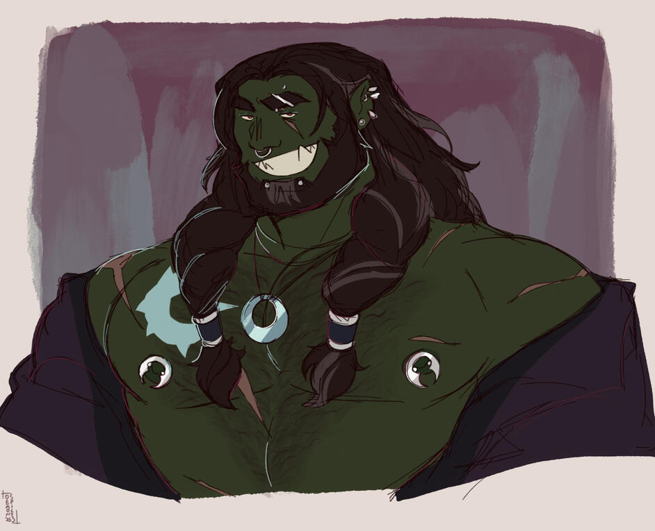 A bust of an orc. A bust of an orc.